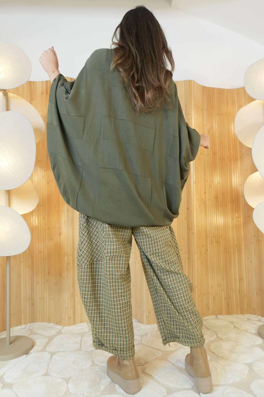 Maggie Batwing Knit Khaki